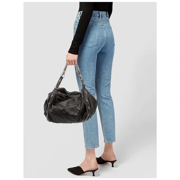 Thomas Wylde VINTAGE RARE Black SKULL Lambskin Oxford Circus Bag - Picture 6 of 16